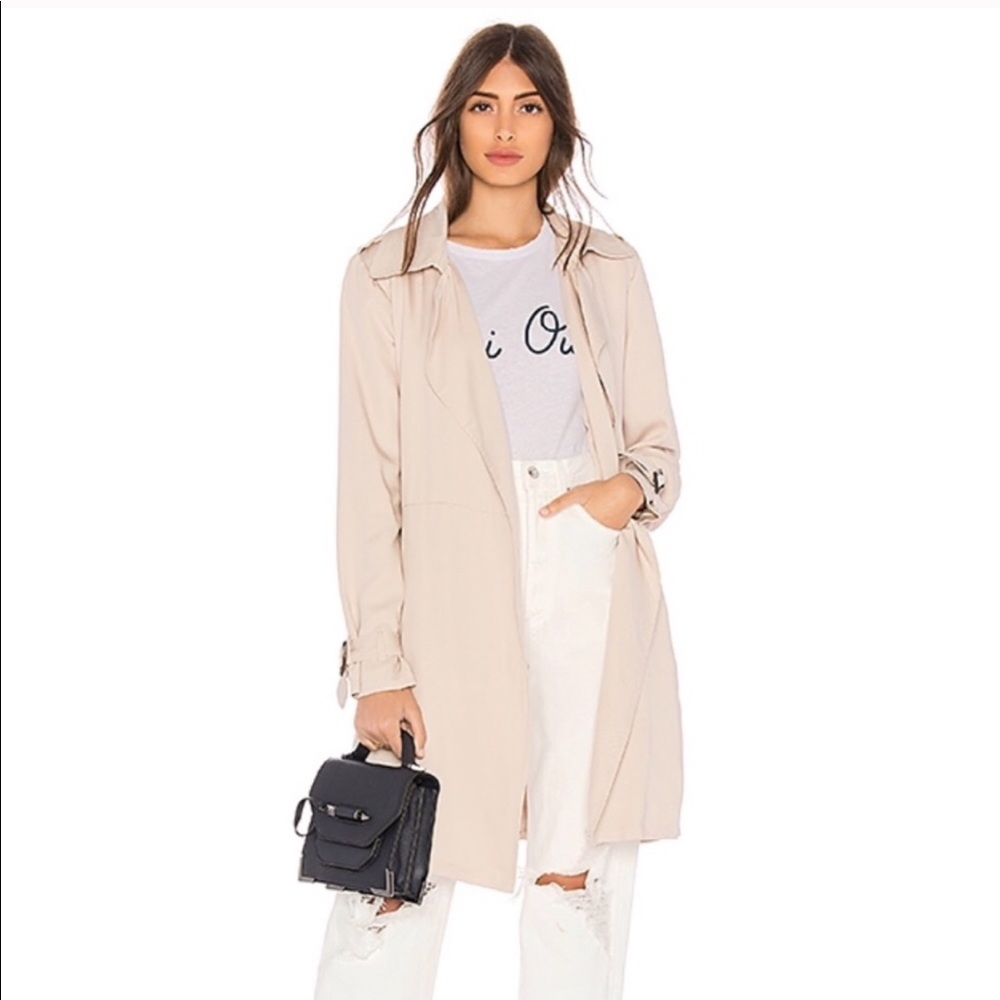 BB DAKOTA Rocco Trench Coat in Bone Size XS